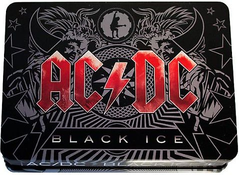 AC/DC - AC/DC - Black Ice - Steelbox inkl. CD/DVD, Flagge, Sticker-Set und Original Gibson Gitarren-Plektrum
