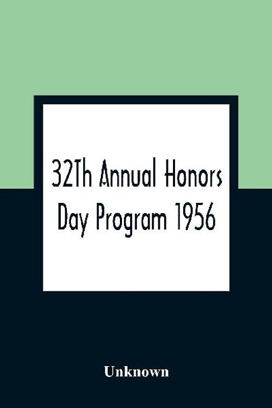 32Th Annual Honors Day Program 1956