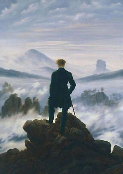 Notizbuch A4 kariert - 100 Seiten Soft Cover - Caspar David Friedrich: Der Wanderer über dem Nebelmeer
