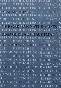 The German Naturalists and Gerhart Hauptmann