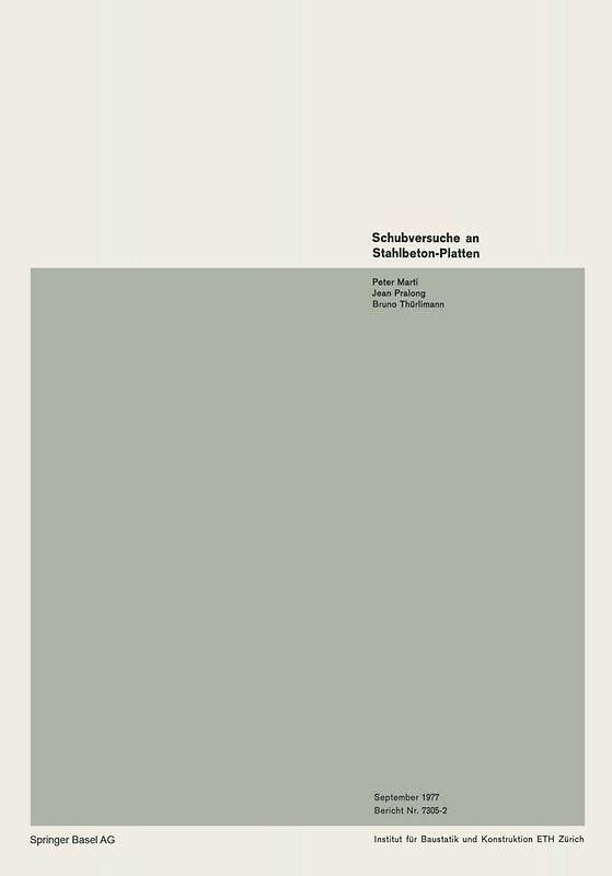 Schubversuche an Stahlbeton-Platten