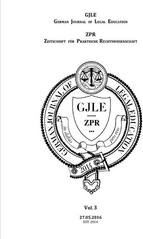 German Journal of Legal Education - 2016 - Vol. 3