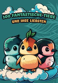 100 Fantastische Tiere und Ihre Liebsten - Malbuch mit 100 Tier-Motiven für Kinder von 3-7 Jahren