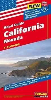 California, Nevada Strassenkarte 1:1 Mio., Road Guide Nr. 5