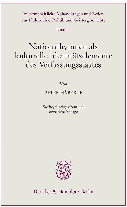 Nationalhymnen als kulturelle Identitätselemente des Verfassungsstaates.