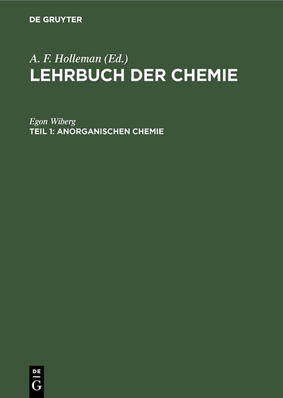 Lehrbuch der anorganischen Chemie