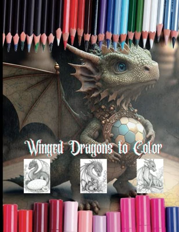 Winged Dragons to Color: 100 Pages of Artistic Fun