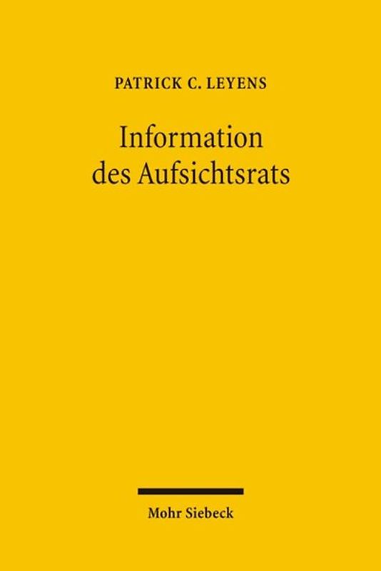Information des Aufsichtsrats
