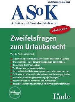 ASoK-Spezial Zweifelsfragen zum Urlaubsrecht