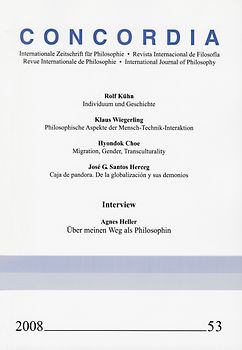 Concordia - Internationale Zeitschrift für Philosophie Heft 53