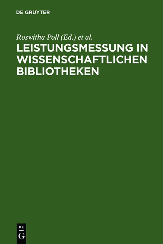 Leistungsmessung in wissenschaftlichen Bibliotheken