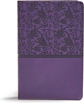 KJV Giant Print Reference Bible, Purple Leathertouch