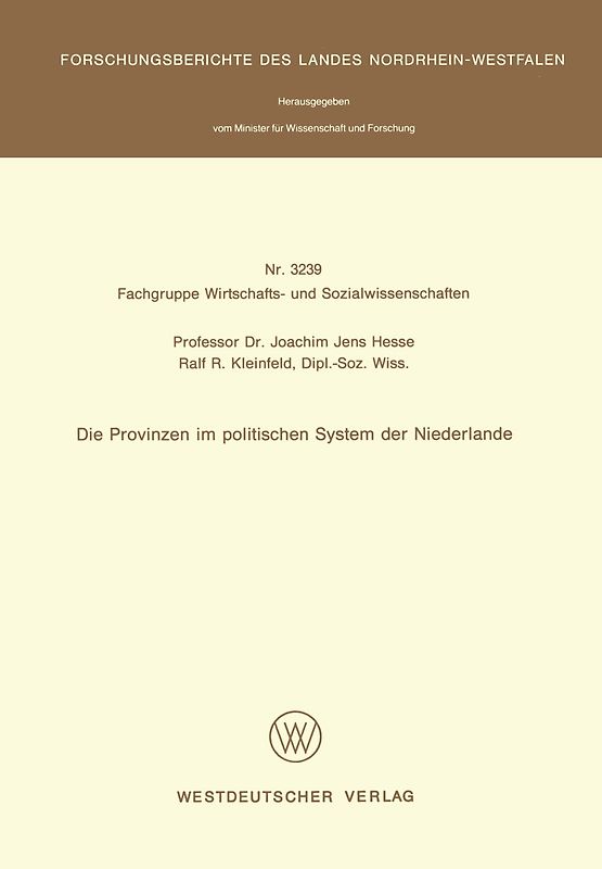 Die Provinzen im politischen System der Niederlande