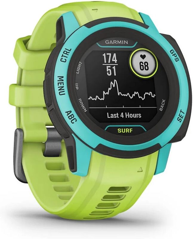 Garmin Instinct 2S Surf edizione Waikiki 40 mm turchese con cinturino sport verde