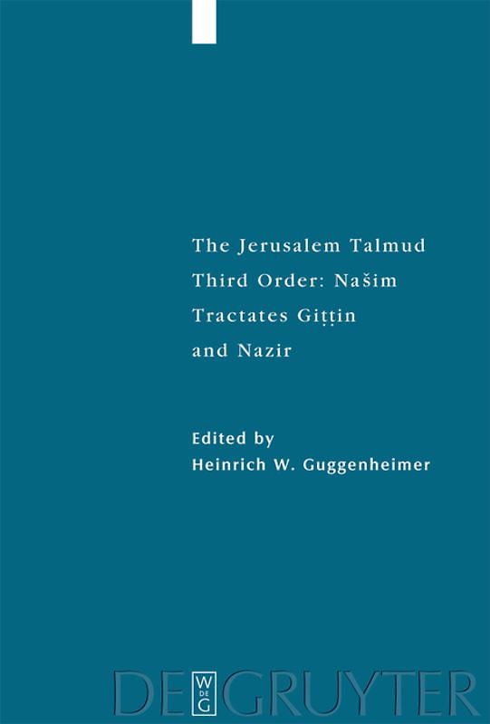The Jerusalem Talmud. Third Order: Našim / ee