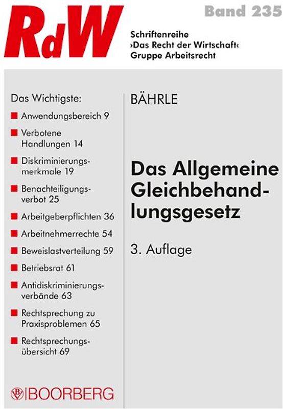 Das Allgemeine Gleichbehandlungsgesetz