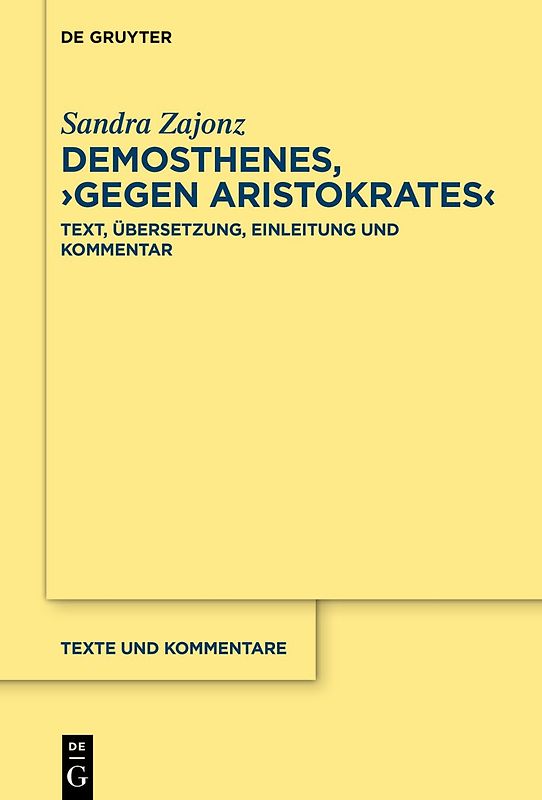 Demosthenes, ›Gegen Aristokrates‹
