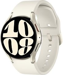 Image of Samsung Galaxy Watch6 40 mm aluminium kast goud op sportbandje S/M cream [wifi +4G] (Refurbished)