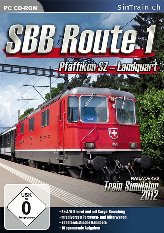 SBB Route 1: Pfäffikon SZ - Landquart [AddOn für Train Simulator 2010] PC Spiele