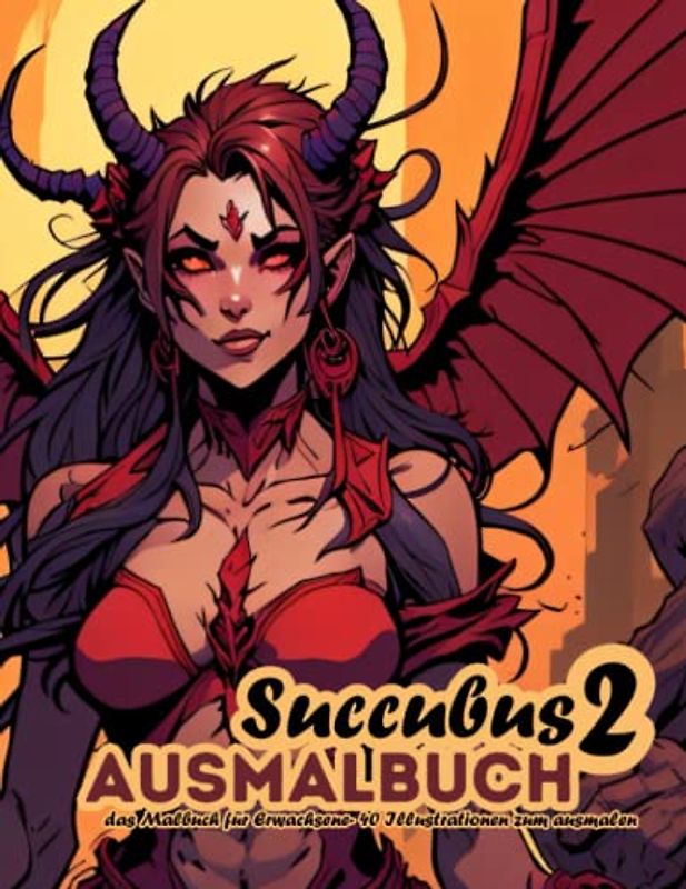 Succubus 2 Malbuch: Das Malbuch für Erwachsene mit 40 Sukkubus Illustrationen zum Ausmalen (Sukkubus Malbücher)