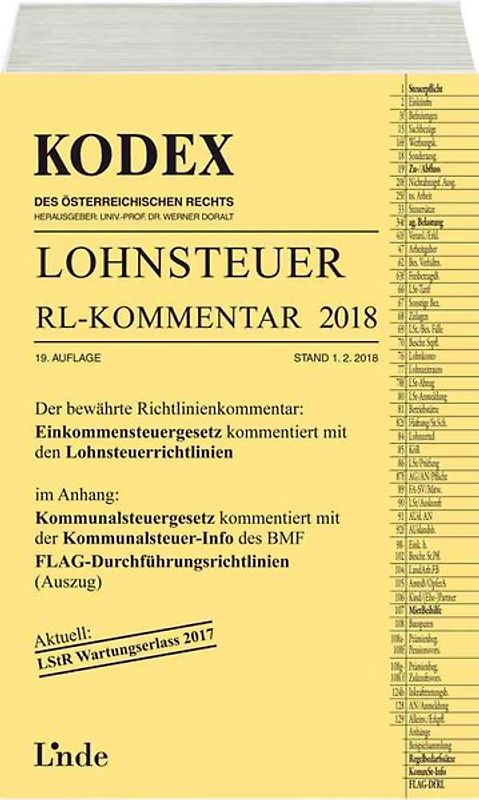 KODEX Lohnsteuer Richtlinien-Kommentar 2018