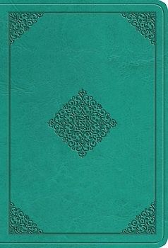 ESV Value Large Print Compact Bible (Trutone, Teal, Ornament Design)