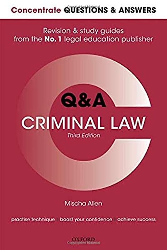 Concentrate Questions and Answers Criminal Law