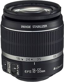 Canon EF-S 18-55 mm F3.5-5.6 IS 58 mm Objectif (adapté à Canon EF-S) noir