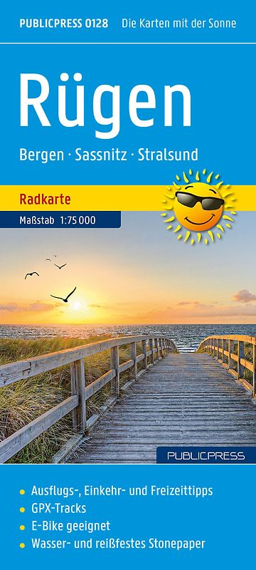 Rügen, Radkarte 1:85.000, Publicpress