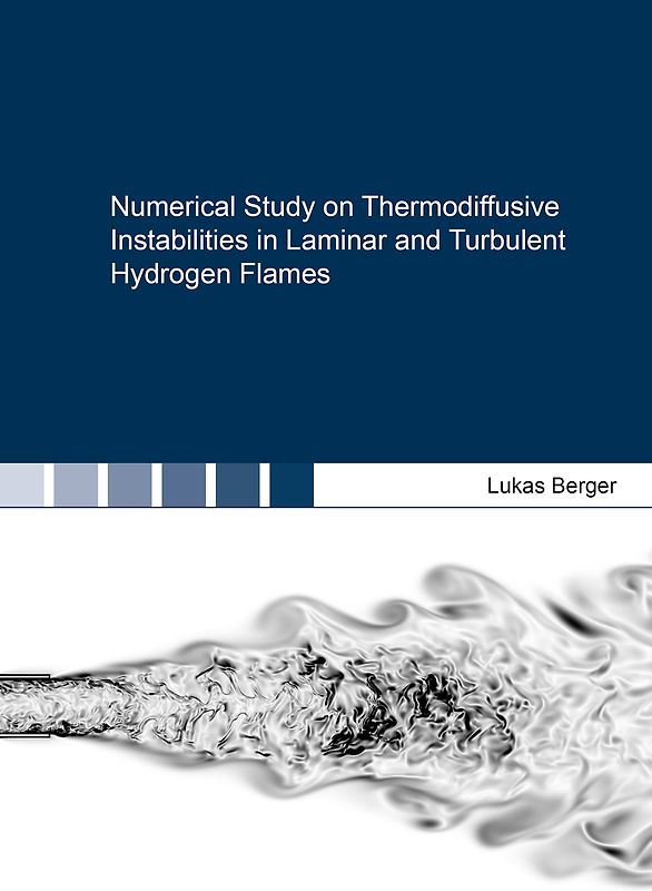 Numerical Study on Thermodiffusive Instabilities in Laminar and Turbulent Hydrogen Flames