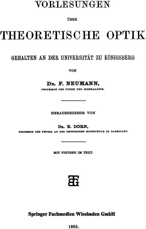 Vorlesungen über Theoretische Optik