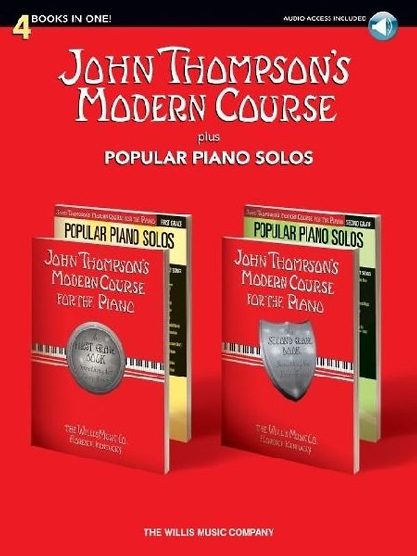 John Thompson's Modern Course Plus Popular Piano Solos: 4 Books in One! [With CD (Audio)]