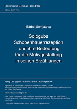 Sologubs Schopenhauerrezeption und ihre Bedeutung für die Motivgestaltung in seinen Erzählungen