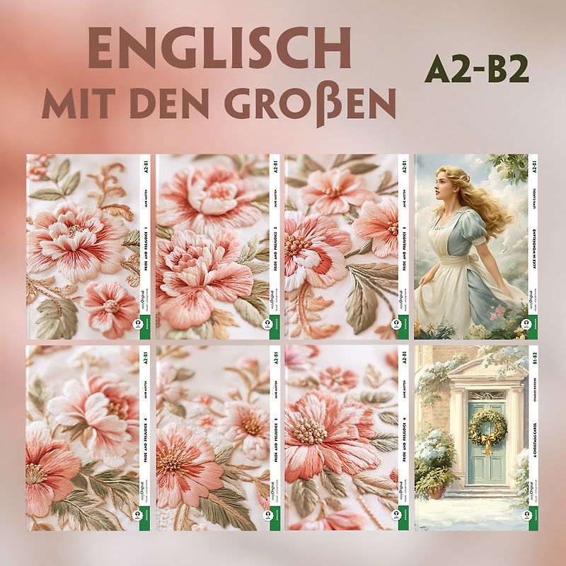 Englisch mit den Großen A2-B2 (8 Hardcover + Audio-Online)