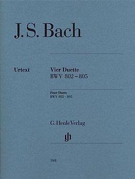 Vier Duette BWV 802-805, Urtextausgabe ohne Fingersatz: Besetzung: Klavier zu zwei Händen (G. Henle Urtext-Ausgabe)