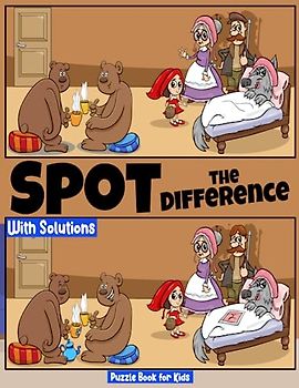 Spot the Difference Puzzle Book for Kids: Engaging Find the Difference Activity Book for Children to Explore and Unravel Puzzling Pictures with Solutions (Spot the difference for kids)