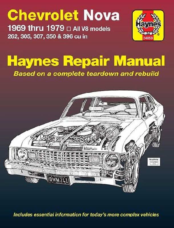 Chevrolet Nova V8 1969 Thru 1979 Haynes Repair Manual