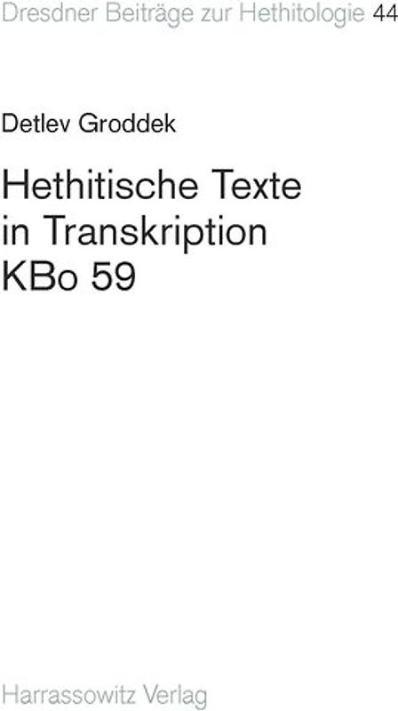 Hethitische Texte in Transkription KBo 59