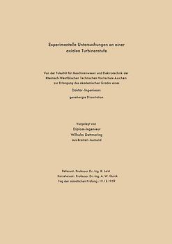 Experimentelle Untersuchungen an einer axialen Turbinenstufe