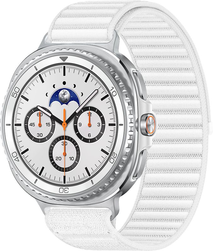 Samsung Galaxy Watch8 Classic 46 mm Boîtier aluminium blanc sur Confort M/L blanc [Wi-Fi]