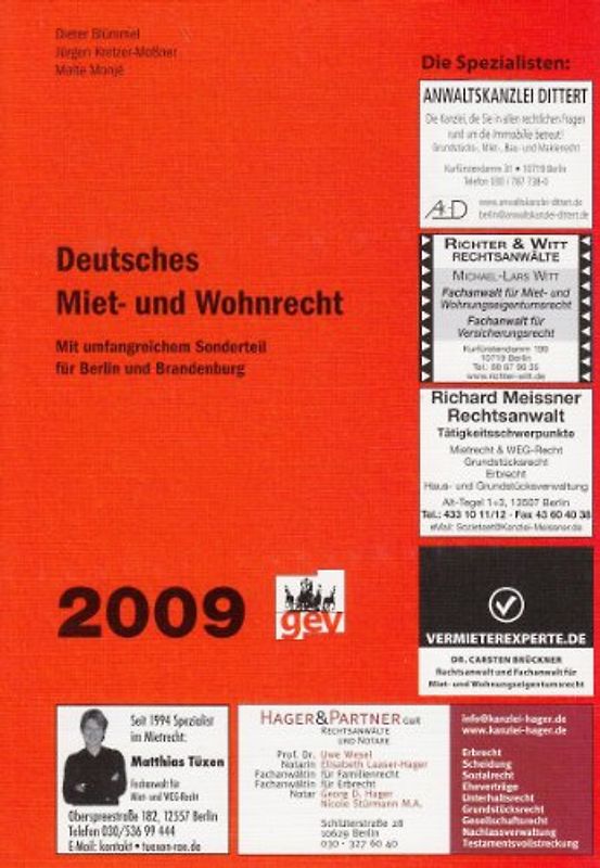 Deutsches Miet- und Wohnrecht 2009