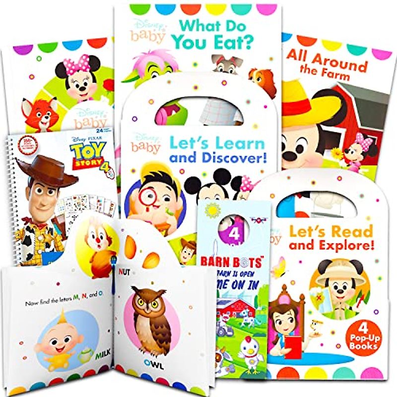 Pixar Pop Up Book Set for Kids, Toddlers - Bundle with 6 Disney Pop Up Story Books Featuring Cars, Toy Story, Finding Nemo, More with Stickers | Disney Storybook Collection