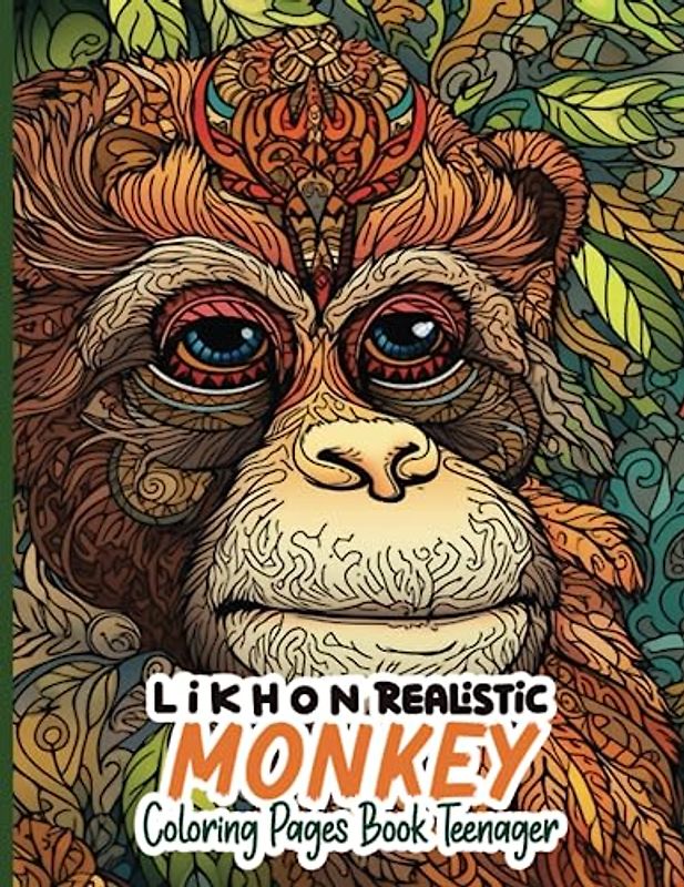 Likhon Realistic Monkey Coloring Pages Book Teenager
