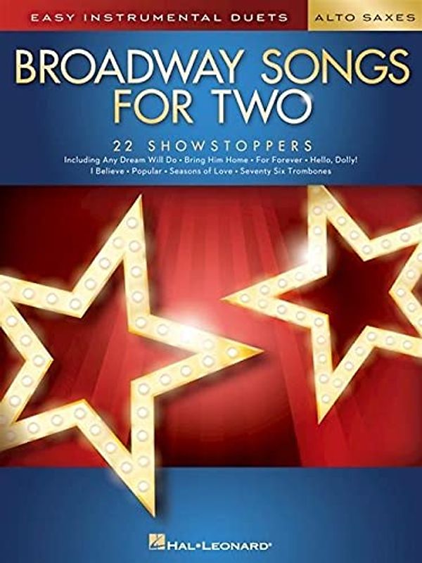 Easy Intrumental Duets Broadway Songs -For Two Alto Saxophones- (Book): Noten, Sammelband für Alt-Saxophon (Easy Instrumental Duets)