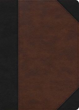 CSB Verse-By-Verse Reference Bible, Black/Brown Leathertouch