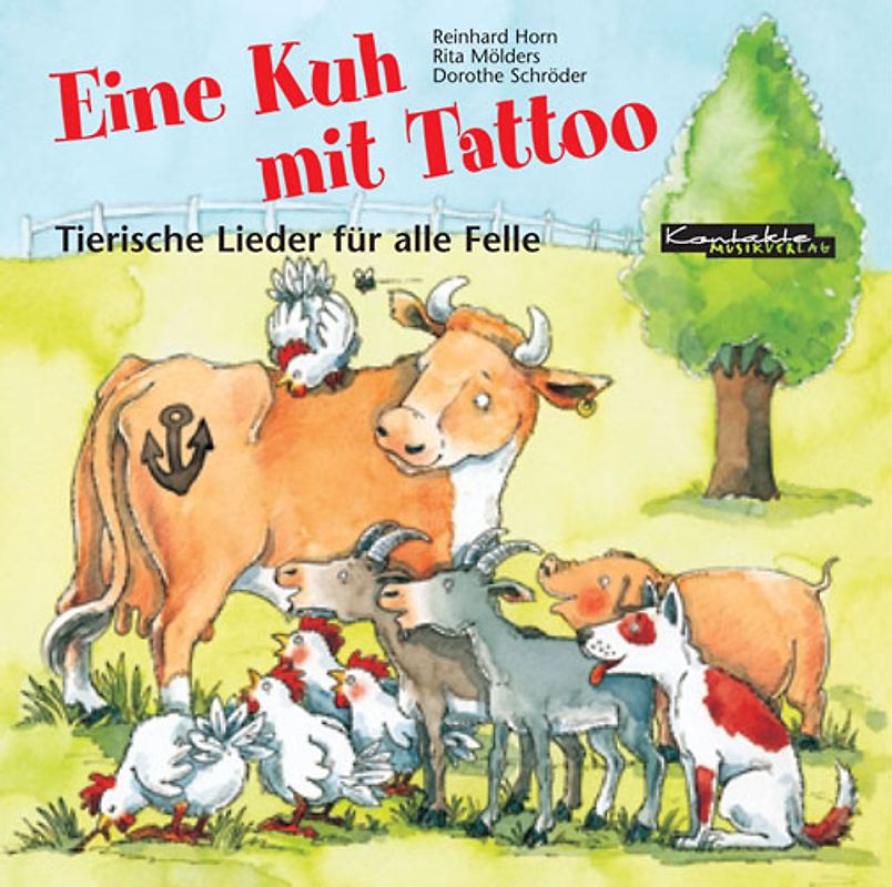 Eine Kuh mit Tattoo