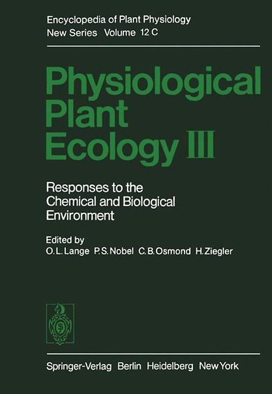 Physiological Plant Ecology III