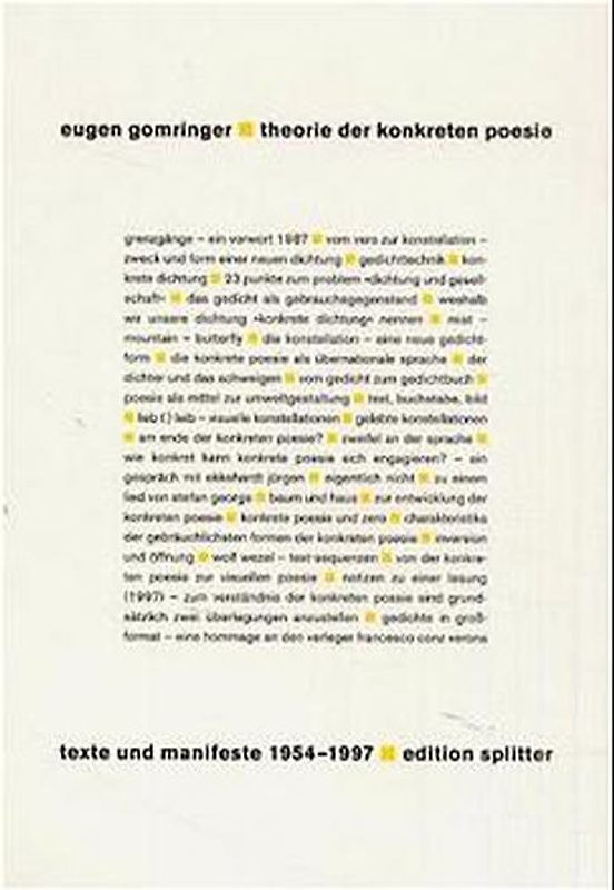 Theorie der konkreten Poesie, Gesamtwerk Band II