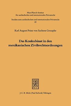 Das Konkubinat in den mexikanischen Zivilrechtsordnungen