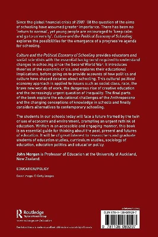 Culture and the Political Economy of Schooling